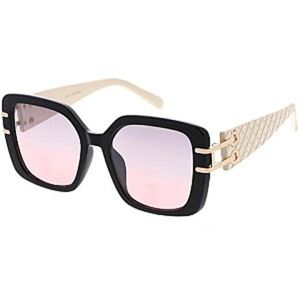 HIGH FASHION SUNGLASSES TEXTURED TEMPLES LINKED UV 400 Protection
